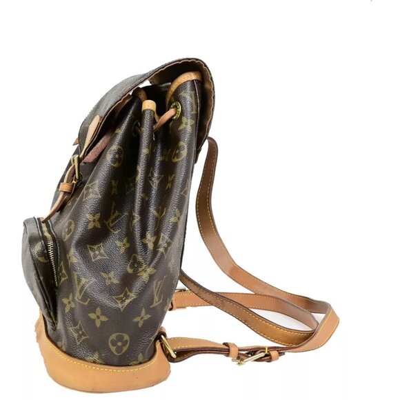 LOUIS VUITTON Montsouris MM Backpack Bag Monogram Leather Brown M51136 13EB360 - Picture 9 of 16